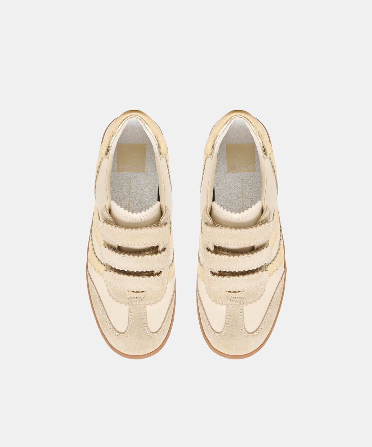 MERIT VELCRO SNEAKERS WHITE GOLD LEATHER - view 3