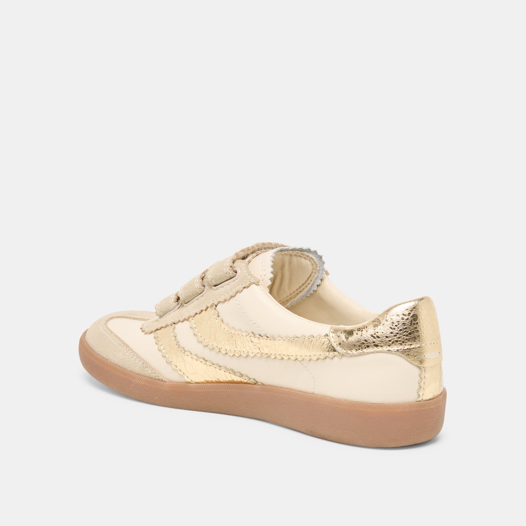 MERIT VELCRO SNEAKERS WHITE GOLD LEATHER - view 5