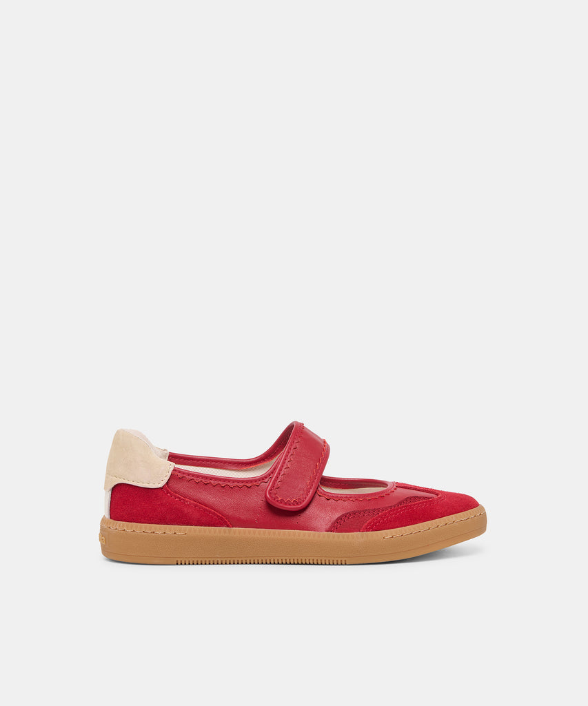 Nanet Crimson Leather Sneakers | Dolce Vita