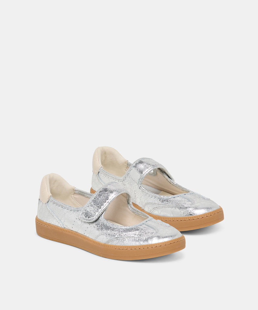 NANET SNEAKERS SILVER LEATHER