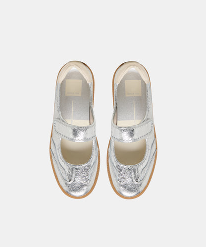 NANET SNEAKERS SILVER LEATHER