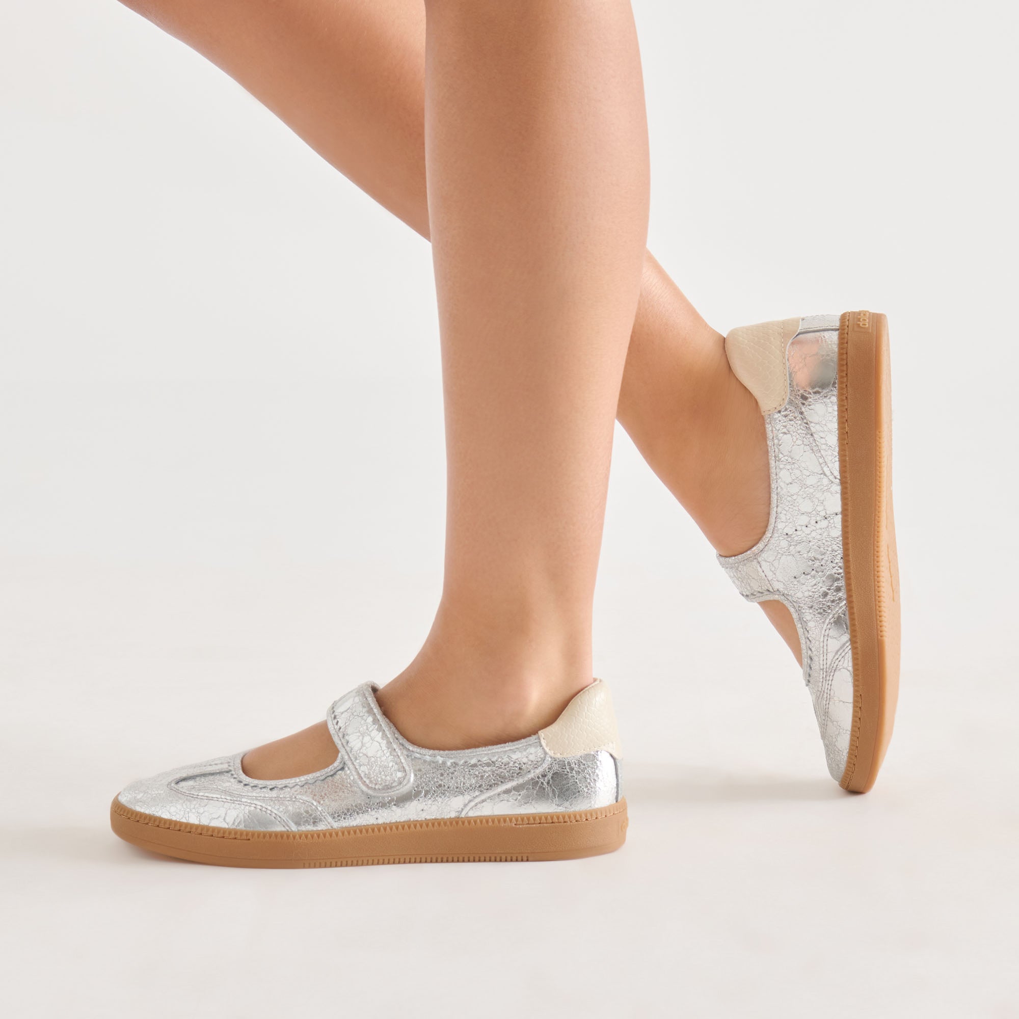 NANET SNEAKERS SILVER LEATHER - view 4