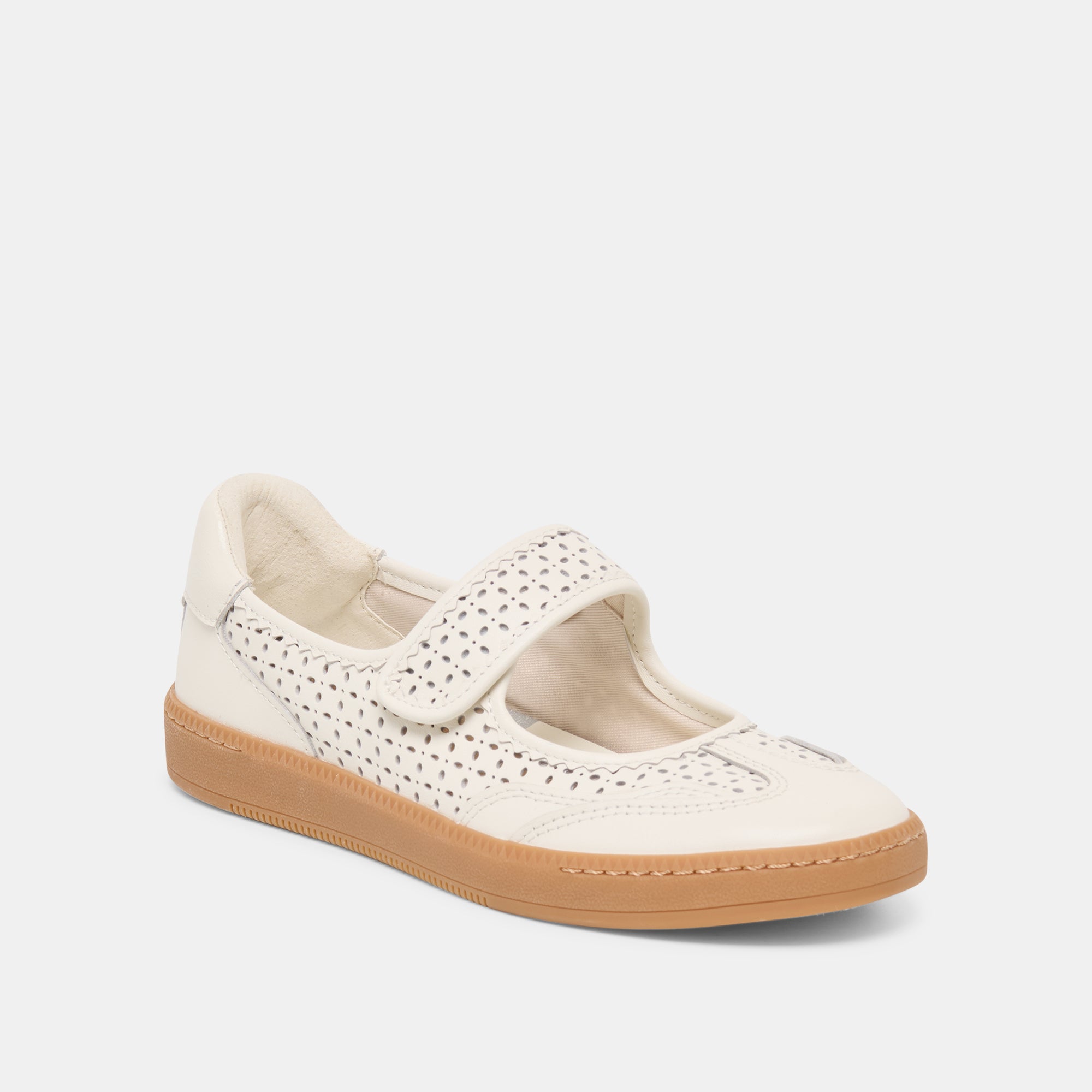 NANET SNEAKERS WHITE PERFORATED LEATHER - view 3