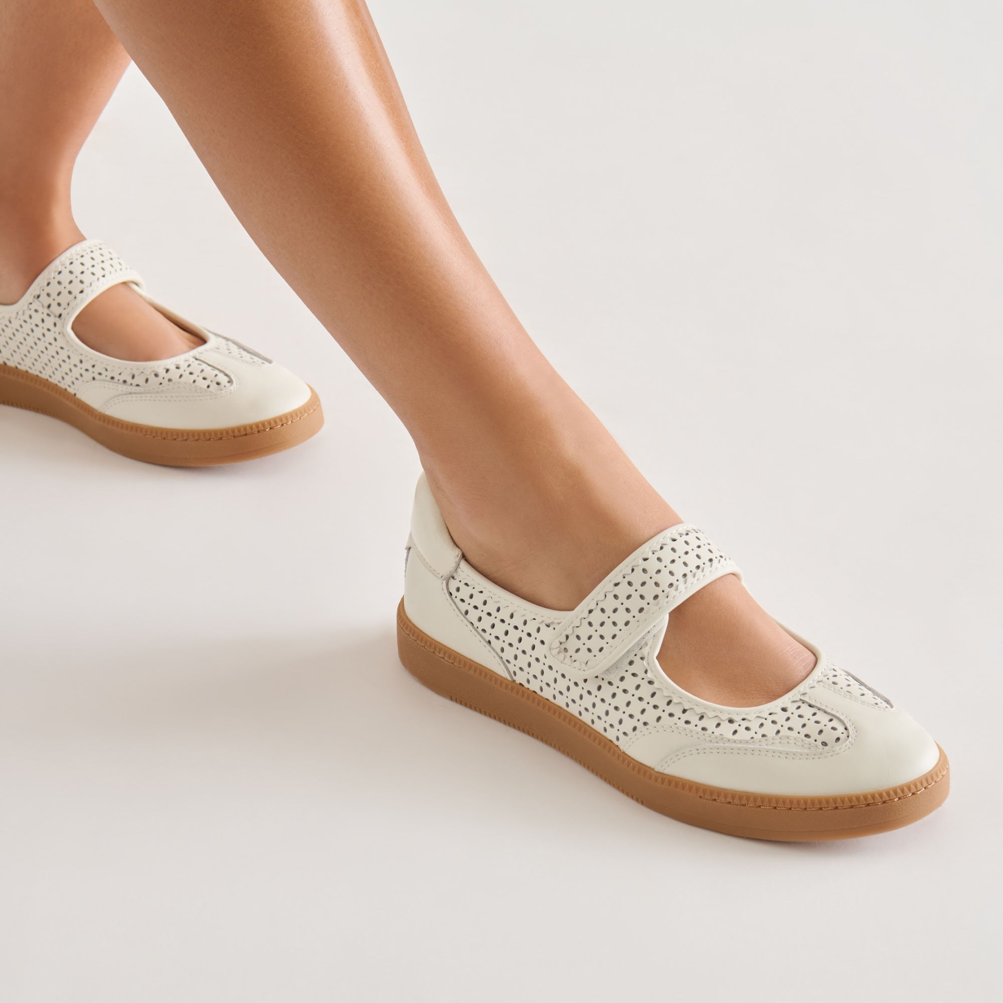 NANET SNEAKERS WHITE PERFORATED LEATHER - view 2