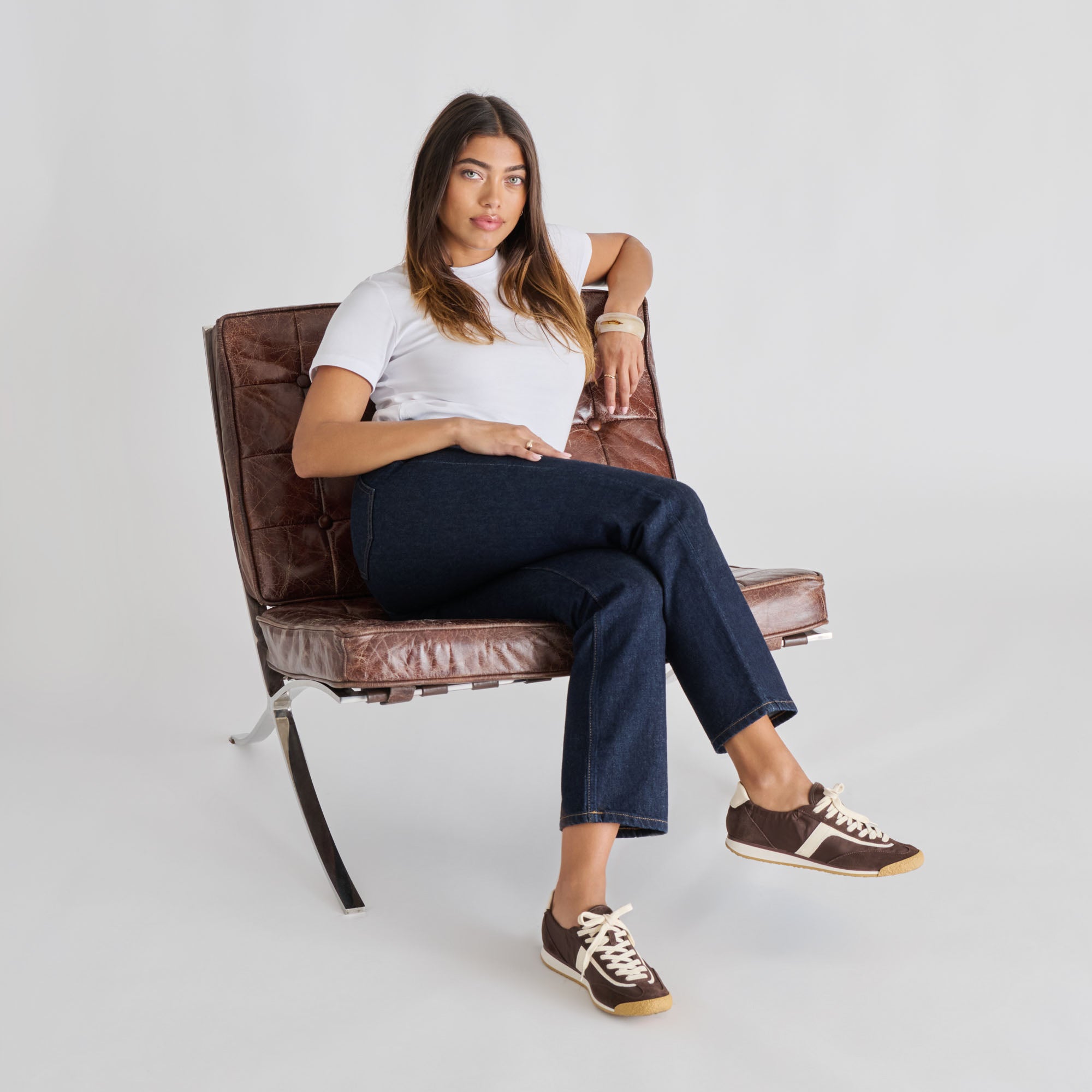 SARIYA SNEAKERS DK BROWN NYLON - view 2