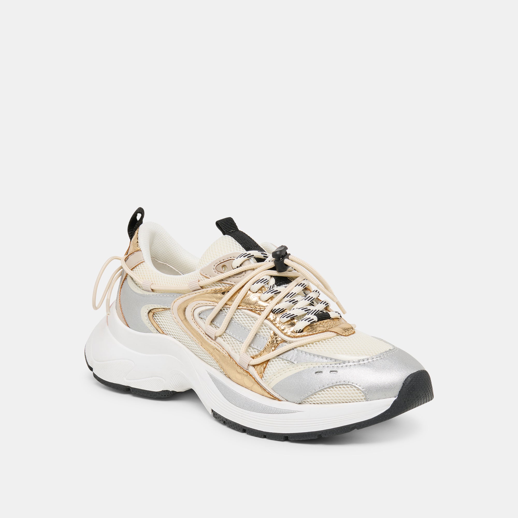 SELMAR SNEAKERS SILVER GOLD LEATHER - view 2