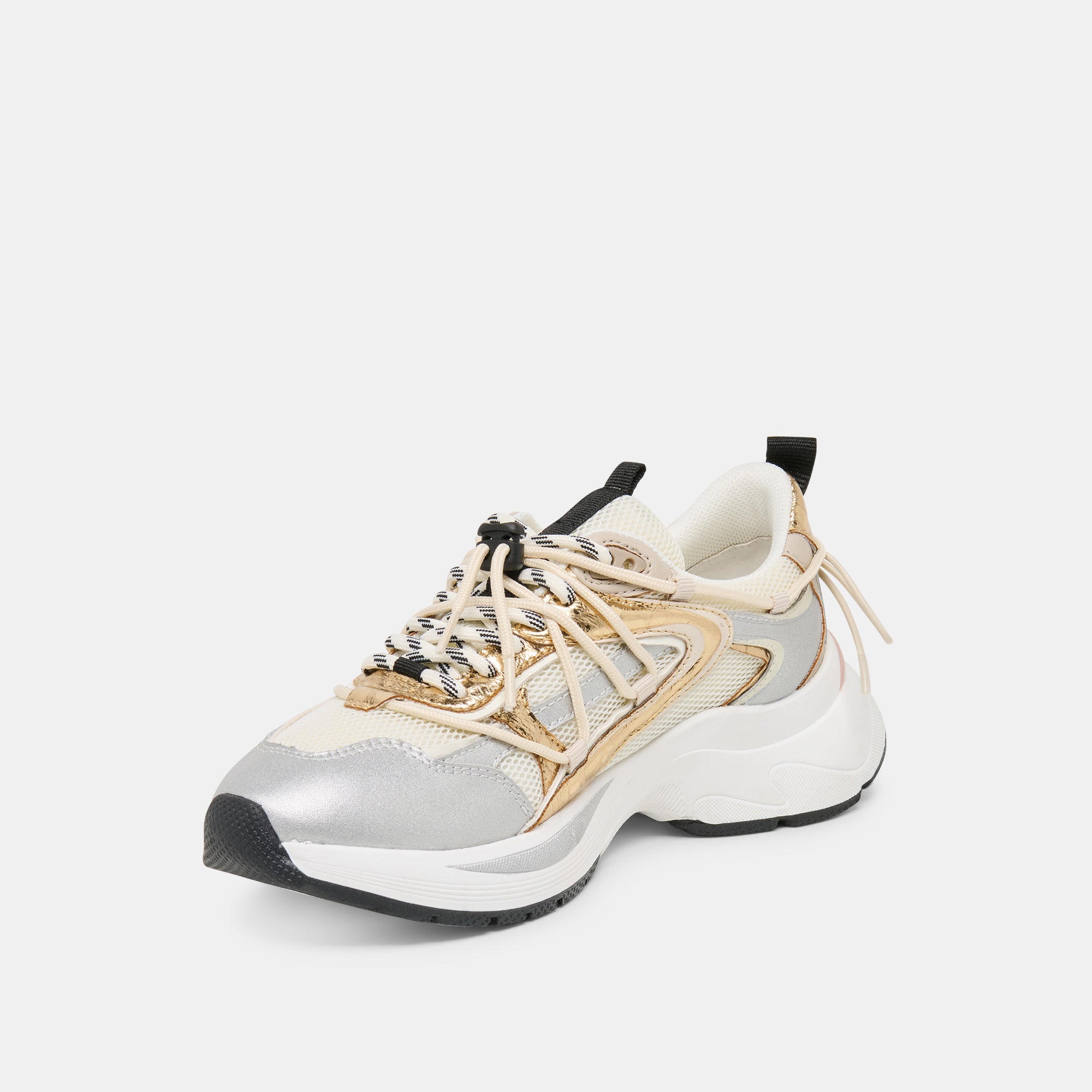 SELMAR SNEAKERS SILVER GOLD LEATHER - view 4