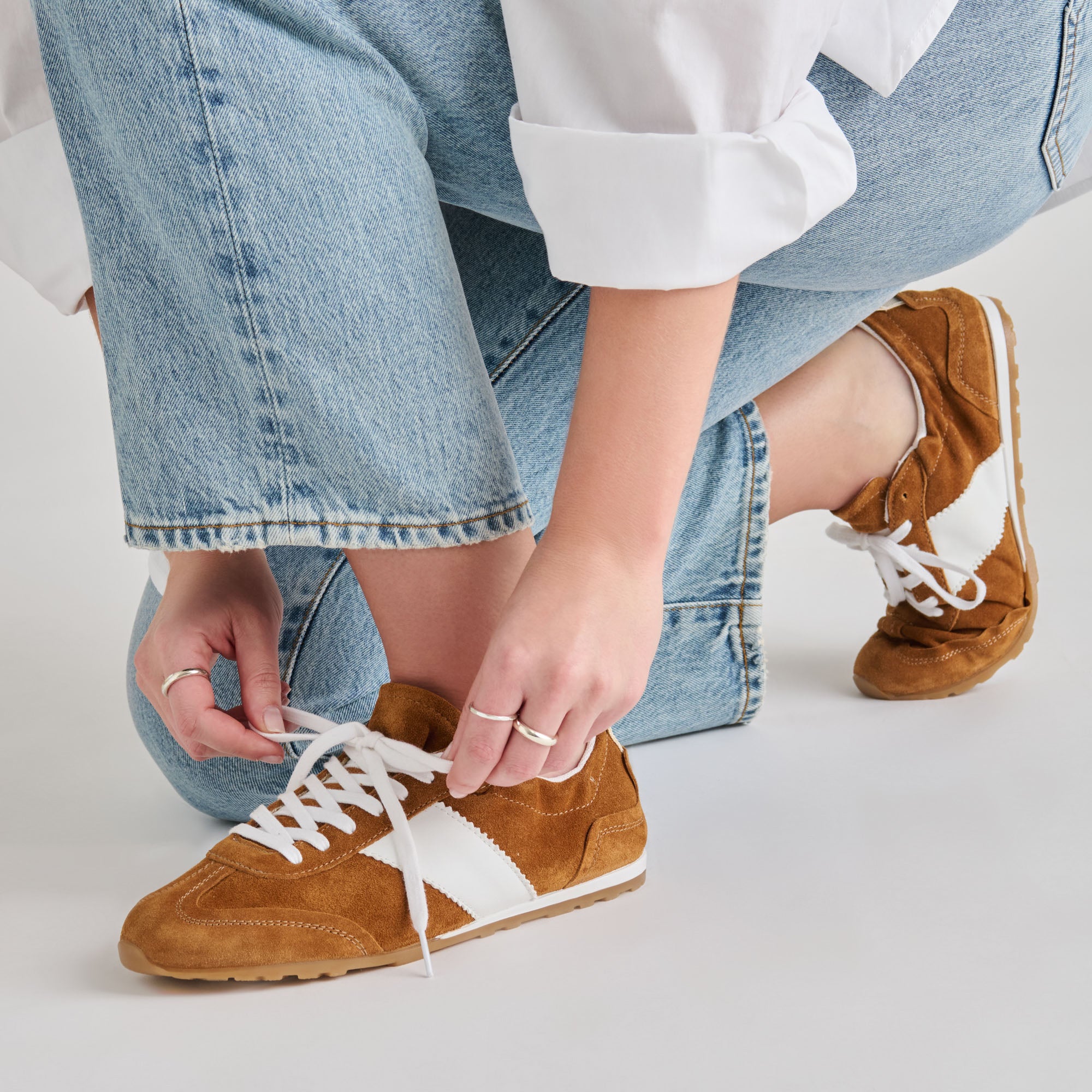 SHYLA SNEAKERS COGNAC SUEDE - view 2