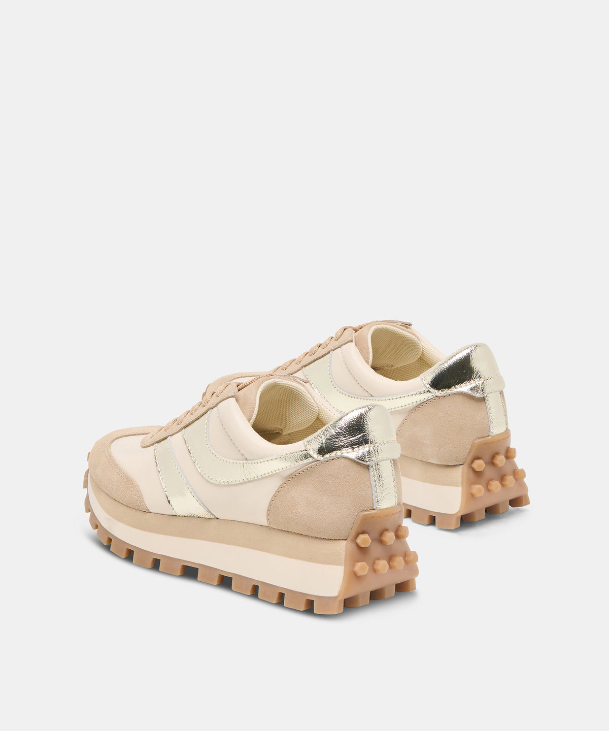 TRESA SNEAKERS WHITE GOLD SUEDE - view 5