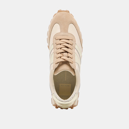 TRESA SNEAKERS WHITE GOLD SUEDE