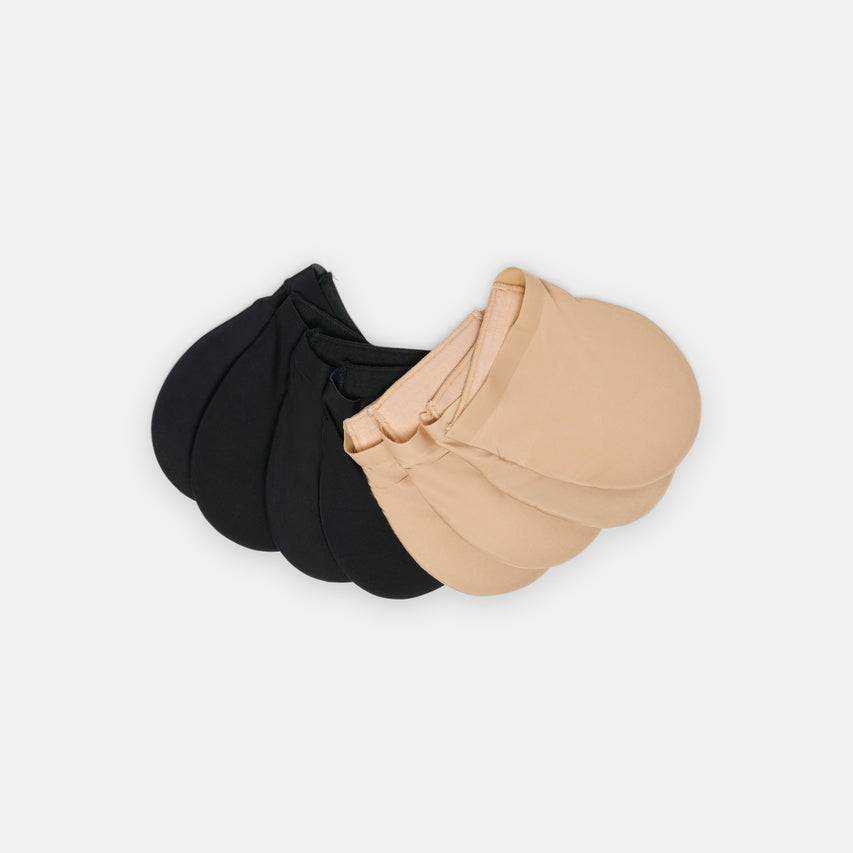 4-Pack Cushioned Tan Black Mule Toe Covers | Dolce Vita