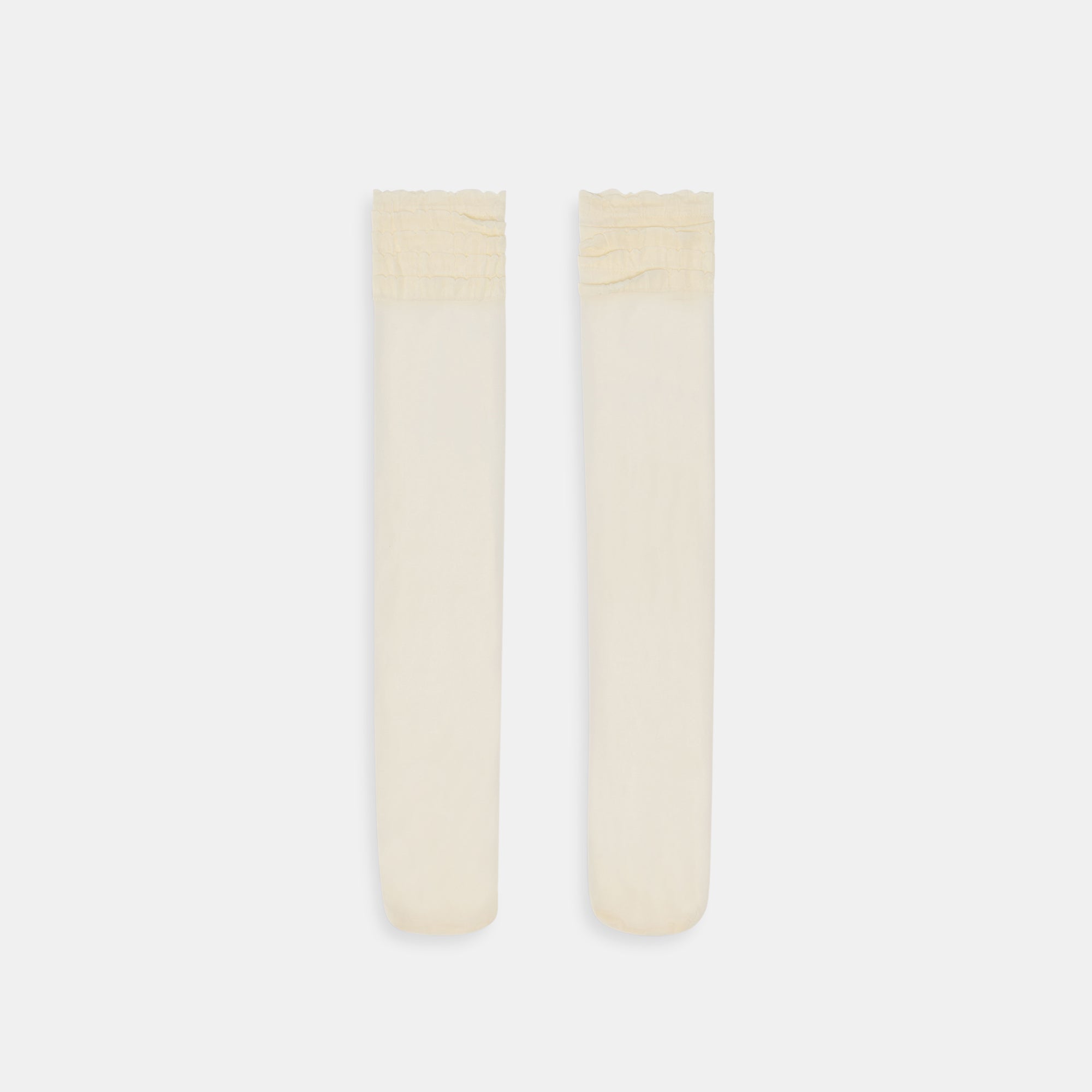 Ruffle Ivory Sheer Knee High Socks | Dolce Vita