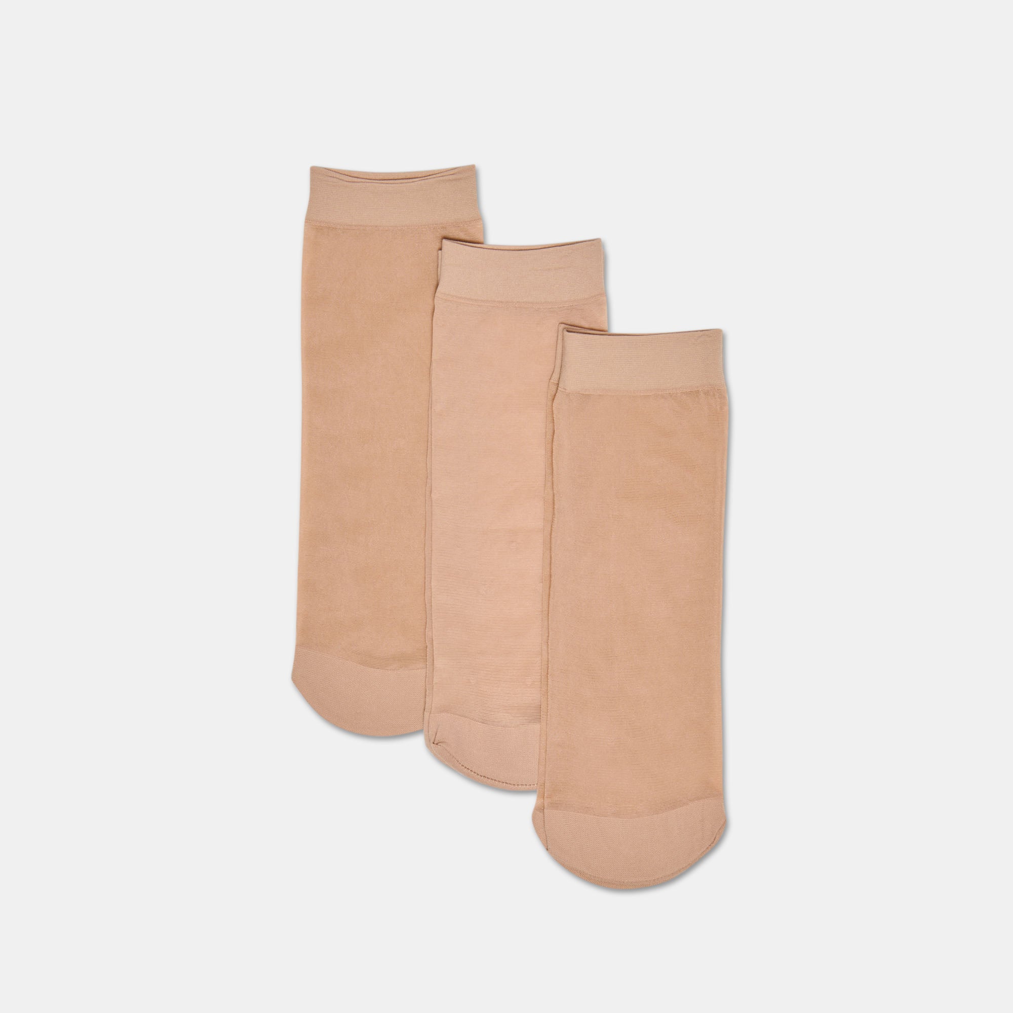 3 PACK DITSY DOT SHEER ANKLET SOCKS BLUSH - view 3