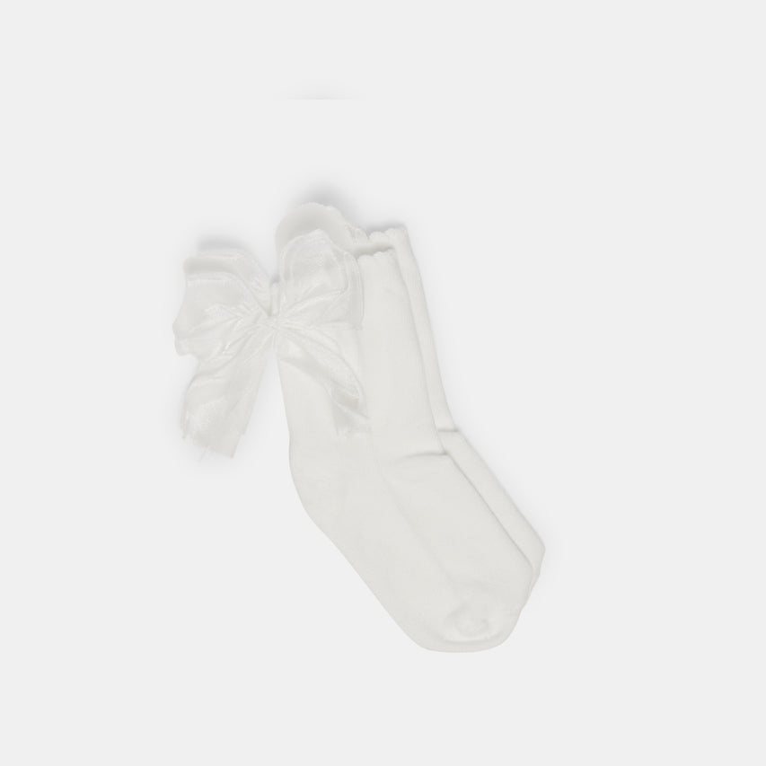 BOW CREW SOCKS WHITE