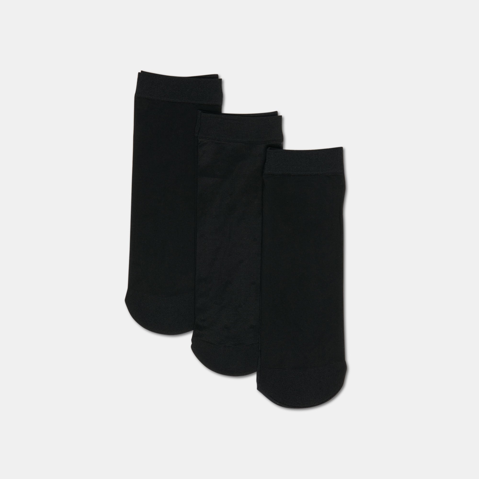 3 PACK DITSY DOT SHEER ANKLET SOCKS BLACK - view 4