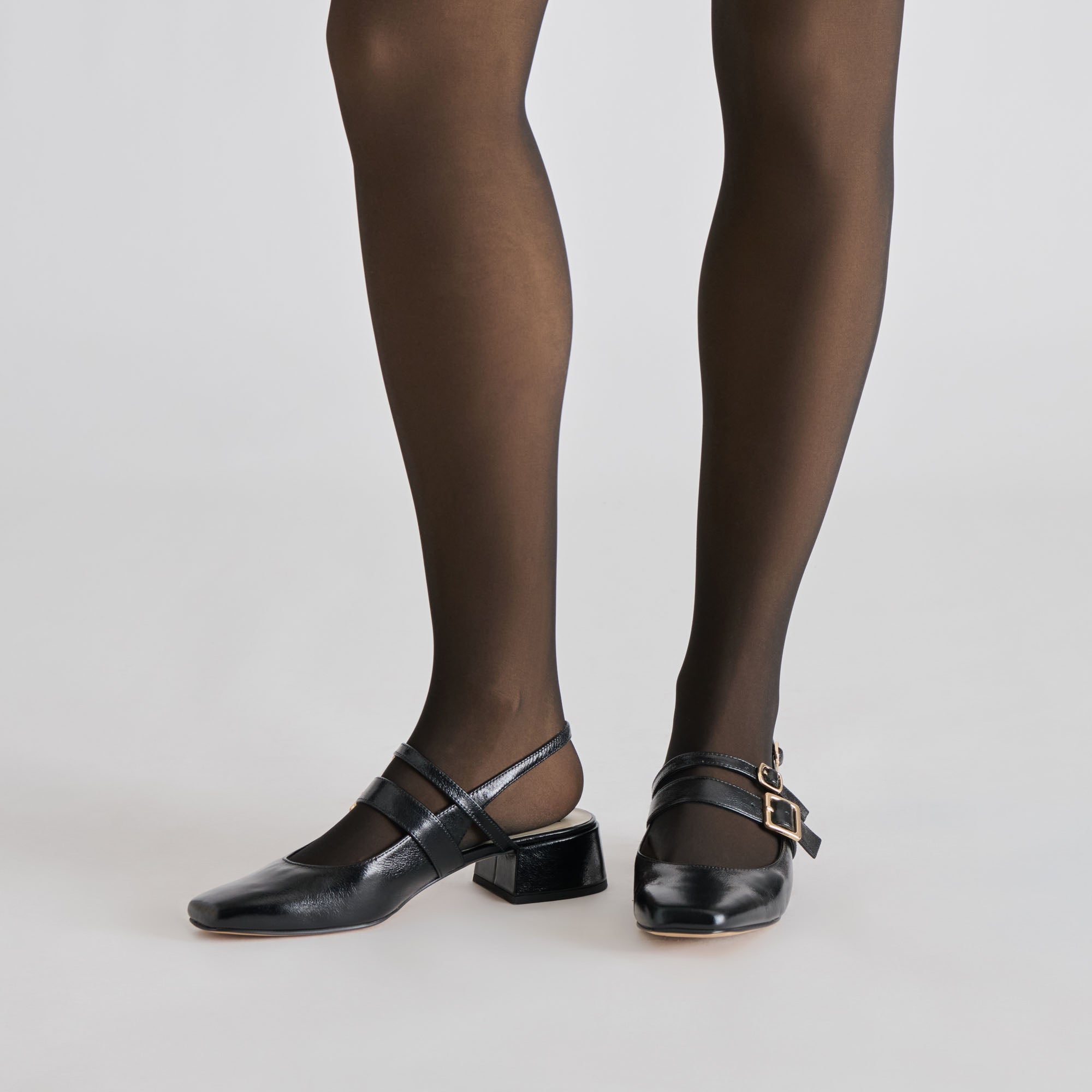 SHEER ILLUSION THERMAL TIGHTS BLACK - view 2