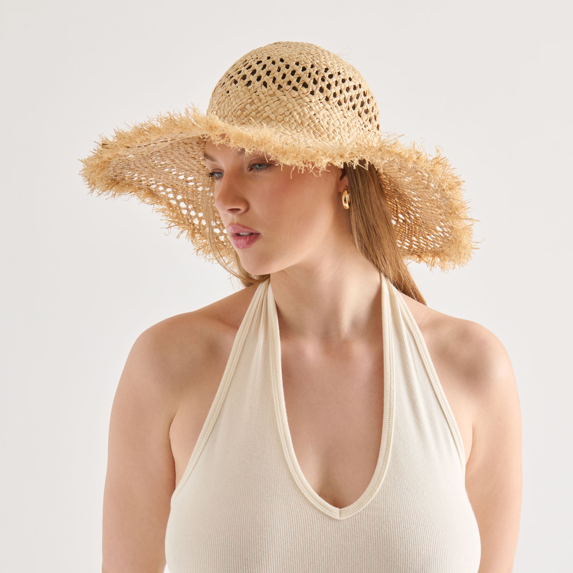 OPEN WEAVE SUNHAT TAN - view 4