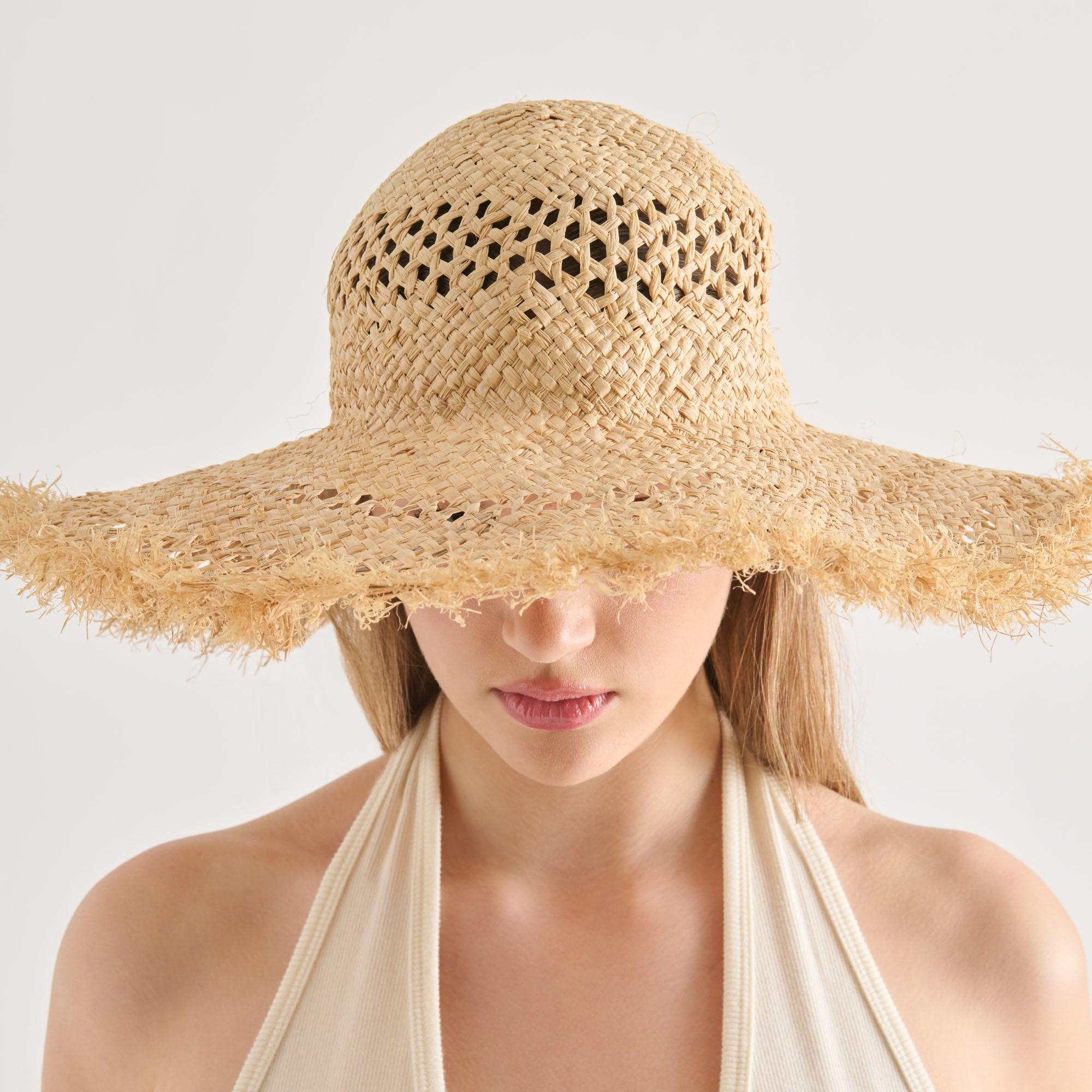 OPEN WEAVE SUNHAT TAN - view 2