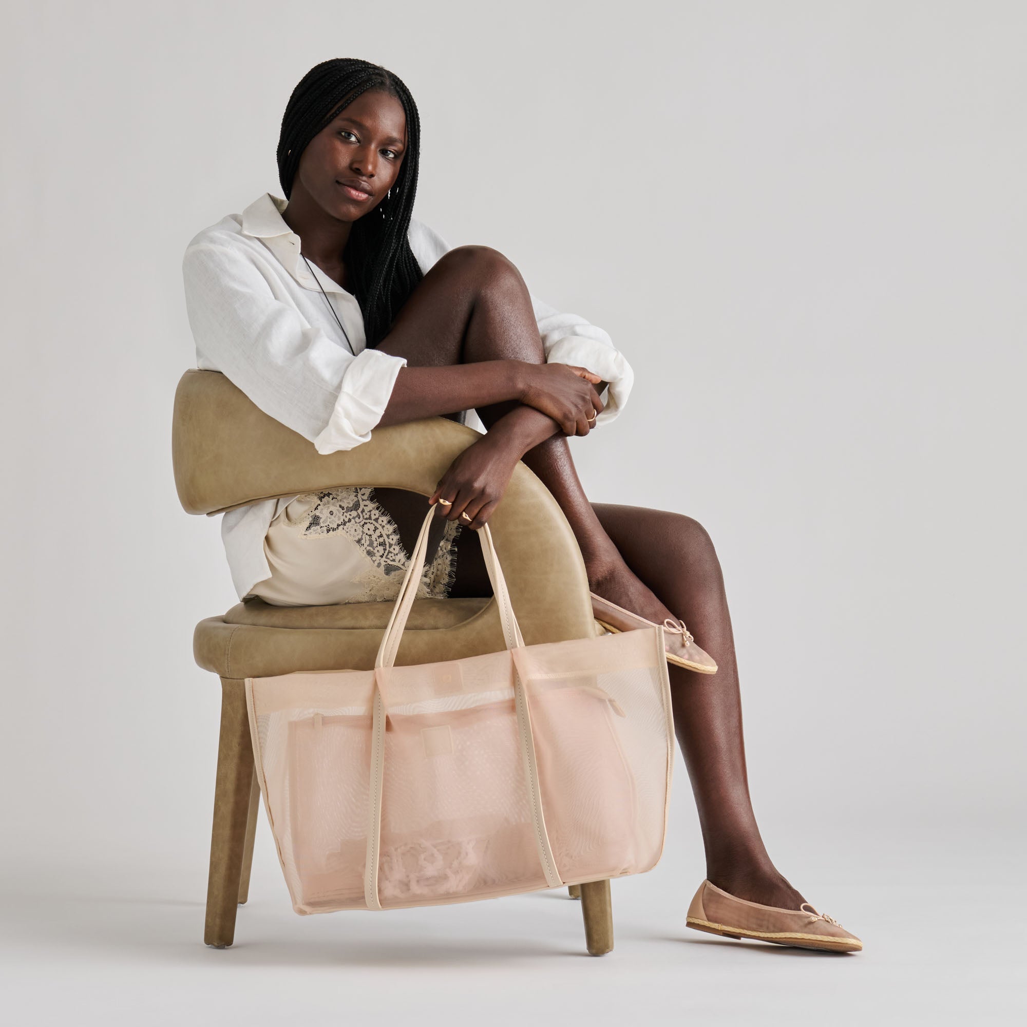 AISLIN TOTE BLUSH MESH - view 6