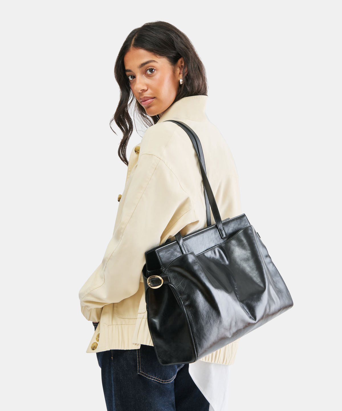 AMICA TOTE BLACK LEATHER - view 2