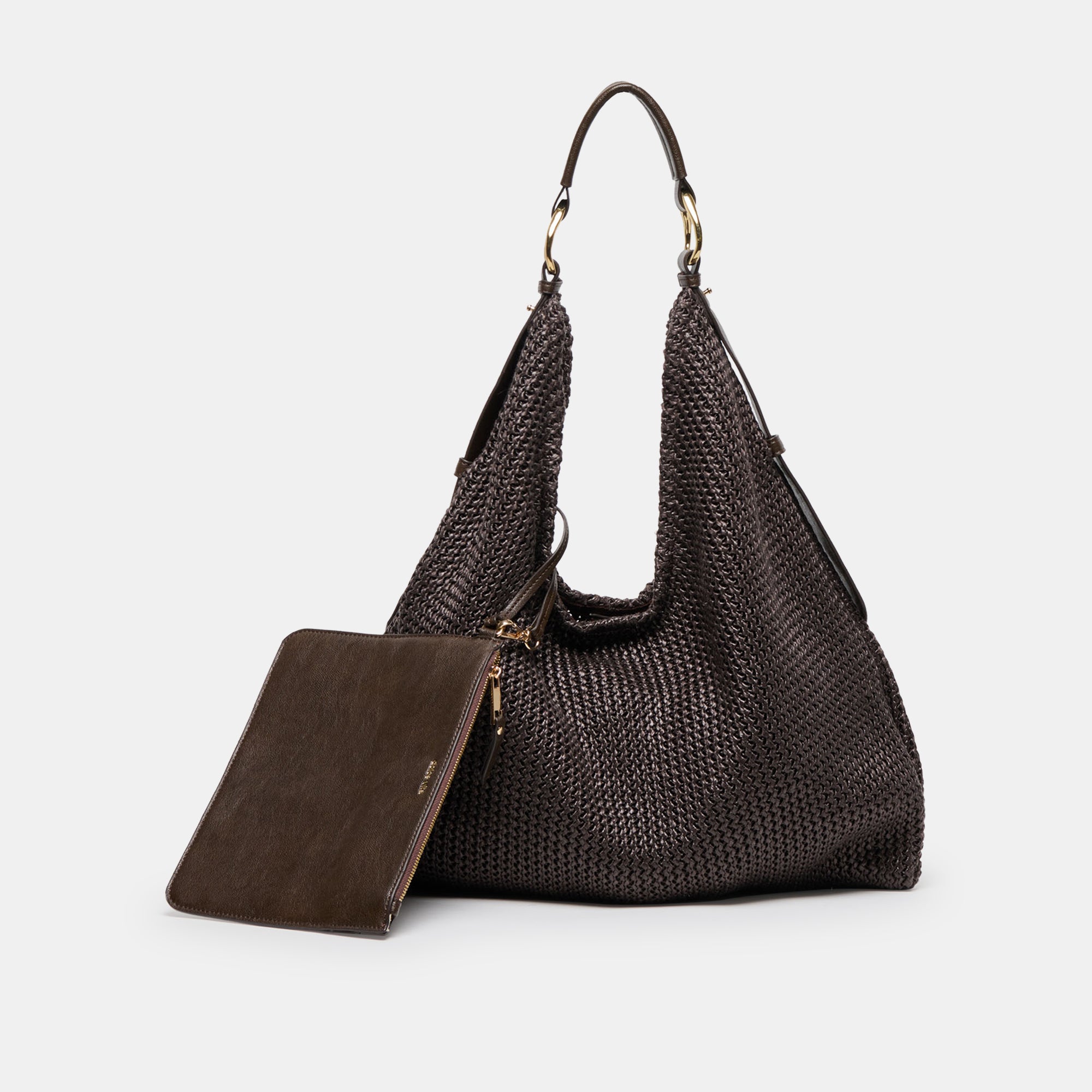 MIRIEL TOTE CHOCOLATE RAFFIA - view 3