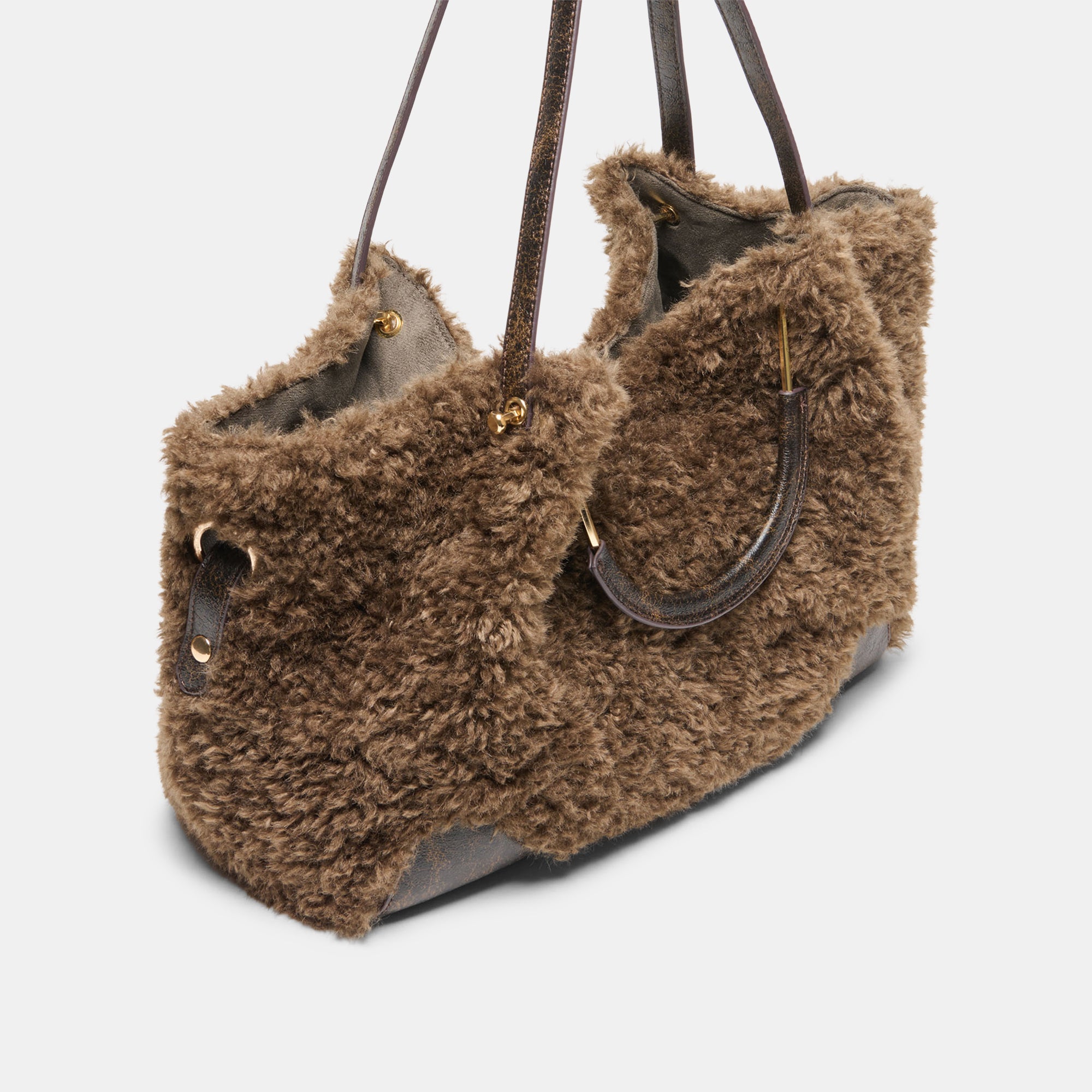 NOMAD TOTE CHOCOLATE FAUX FUR - view 3