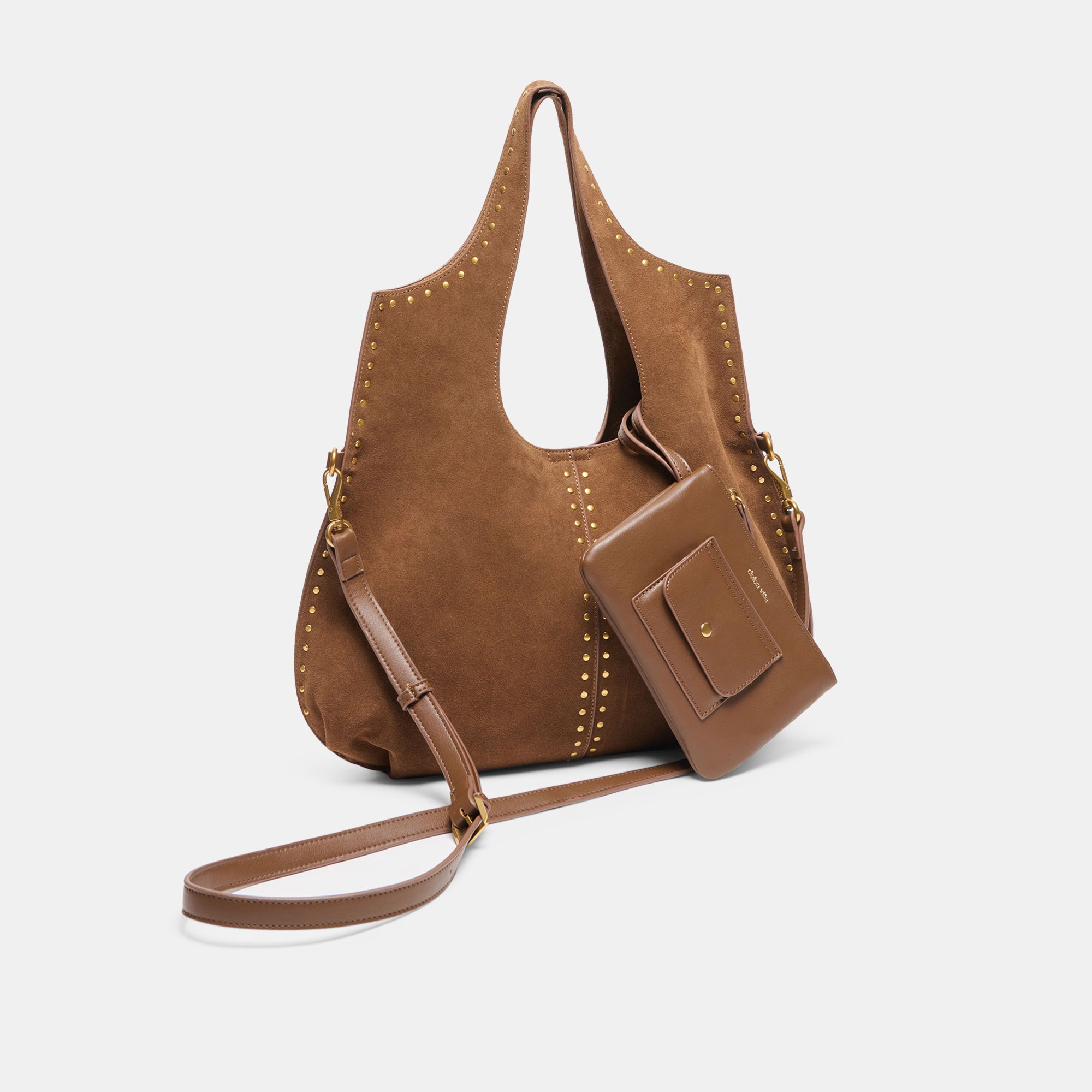 SONORA TOTE MID BROWN SUEDE - view 4