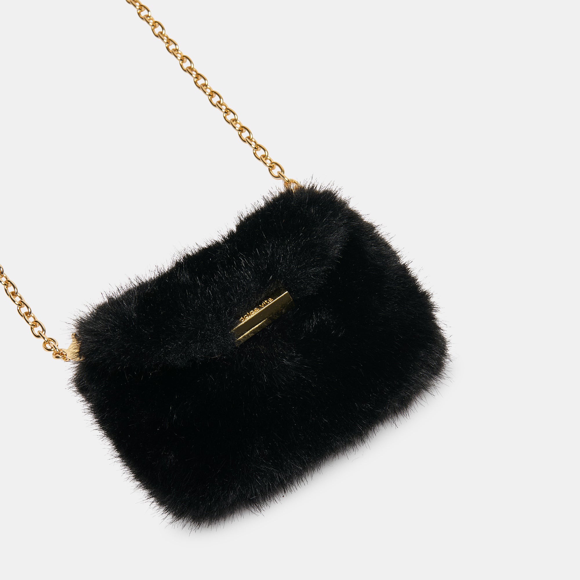 BRINDI CROSSBODY WALLET BLACK FAUX FUR - view 4