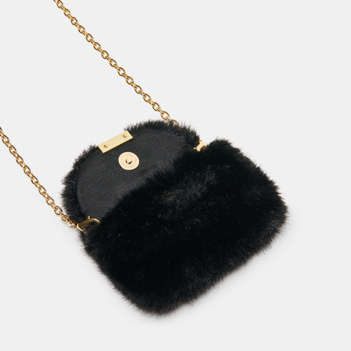 BRINDI CROSSBODY WALLET BLACK FAUX FUR - view 2