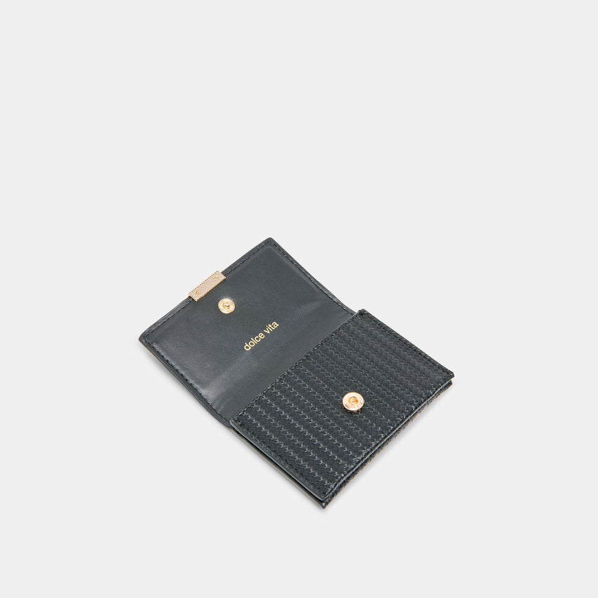 MINI-ME WALLET BLACK WOVEN STELLA
