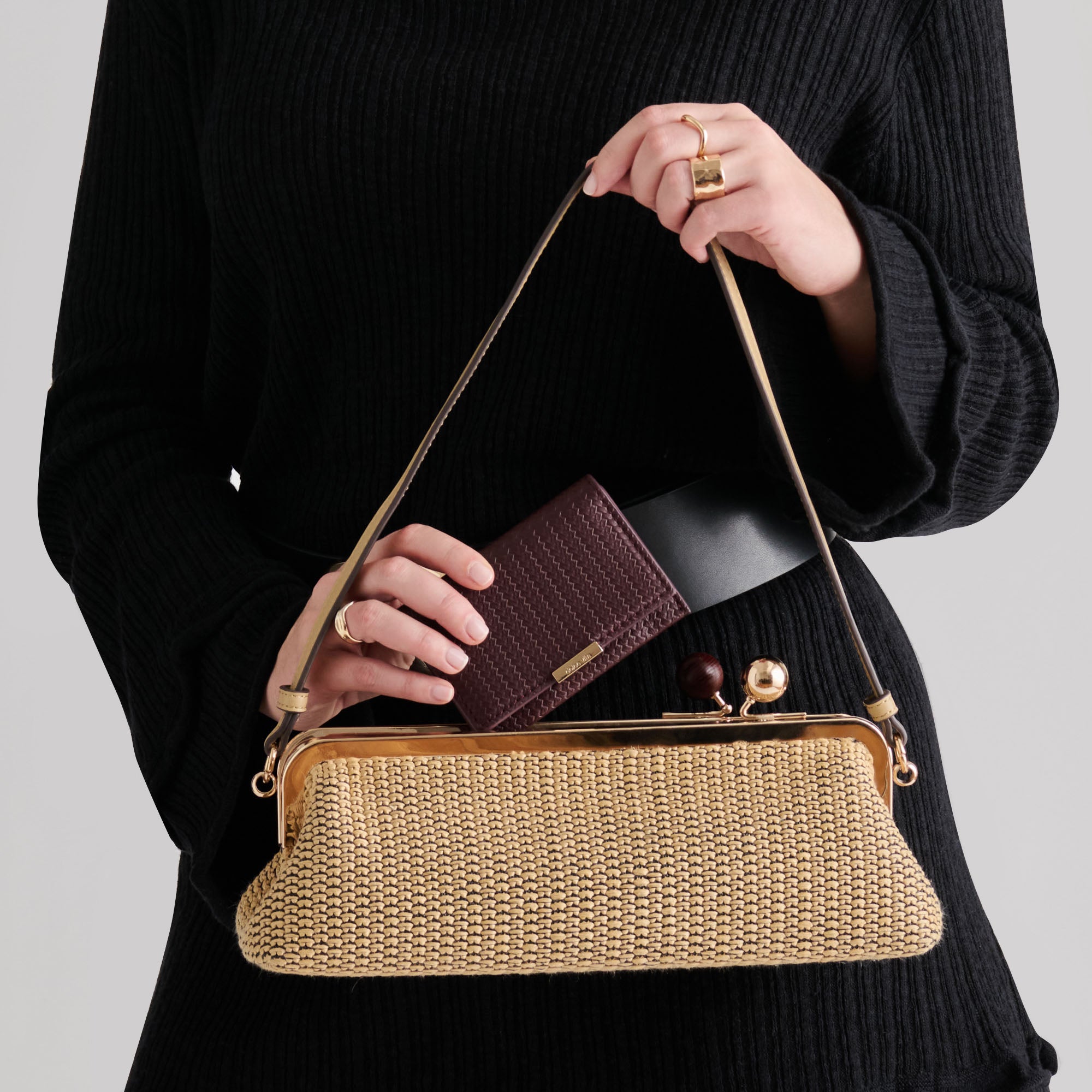 MINI-ME WALLET BURGUNDY WOVEN STELLA - view 4
