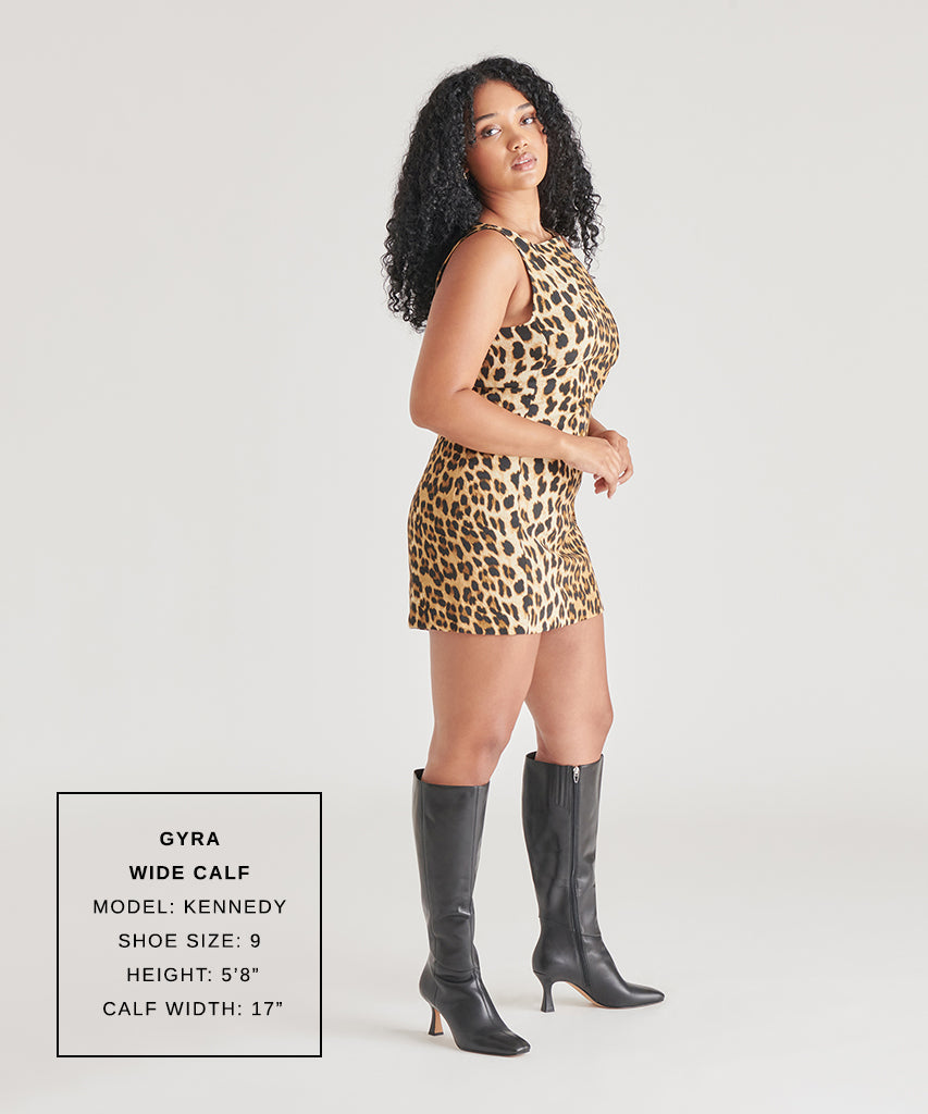 GYRA WIDE CALF BOOTS BLACK LEATHER - re:vita - view 4