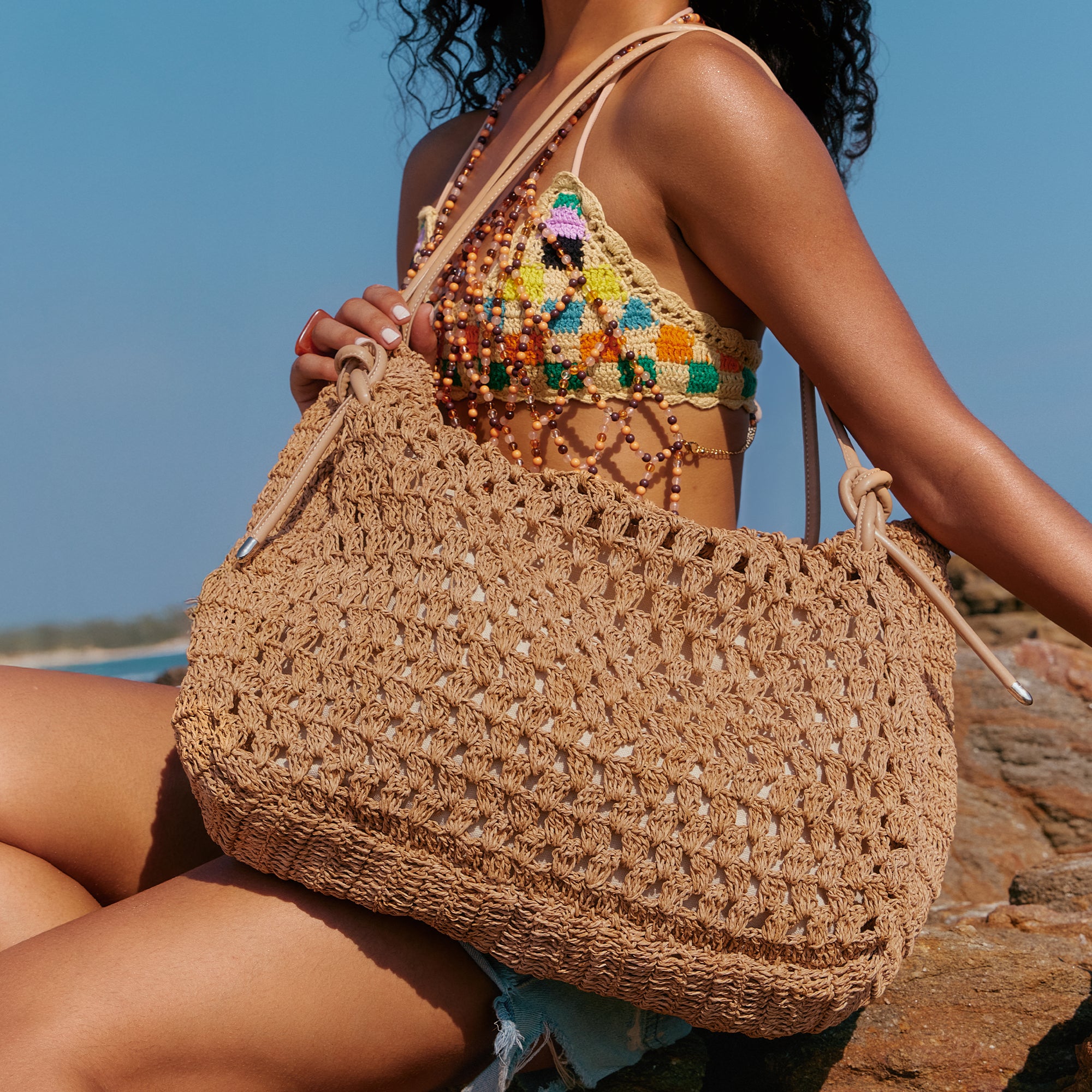 RAVELLO TOTE NATURAL RAFFIA - view 4