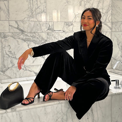 MANJI HEELS MIDNIGHT PATENT LEATHER