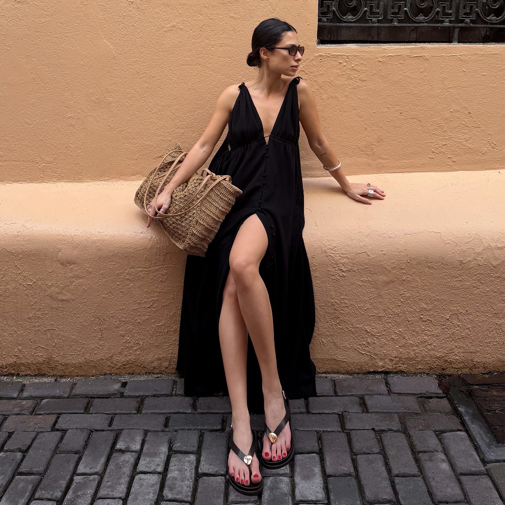 JONY SANDALS BLACK LEATHER - view 2