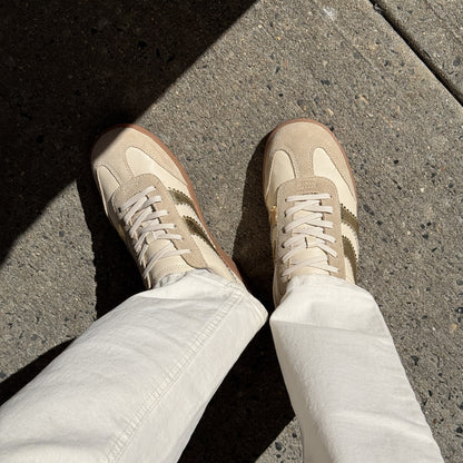 MERIT SNEAKERS WHITE GOLD LEATHER