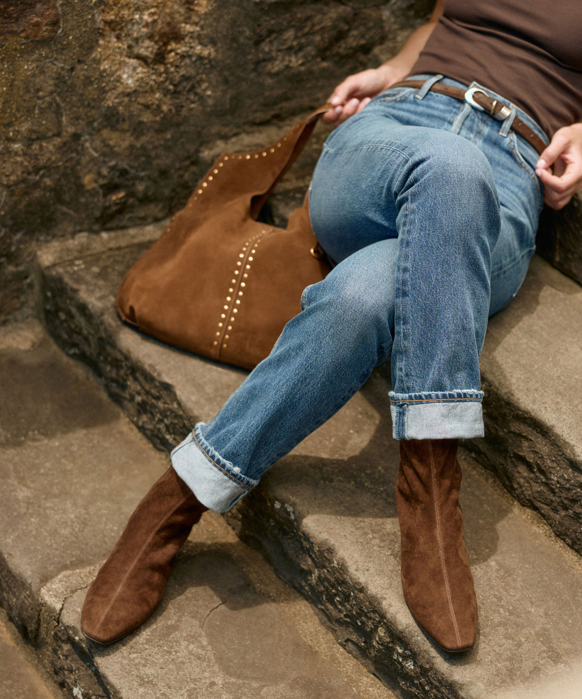 TARINE BOOTIES DK BROWN NUBUCK - view 3