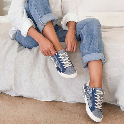 ZINA SNEAKERS NAVY MULTI WOVEN