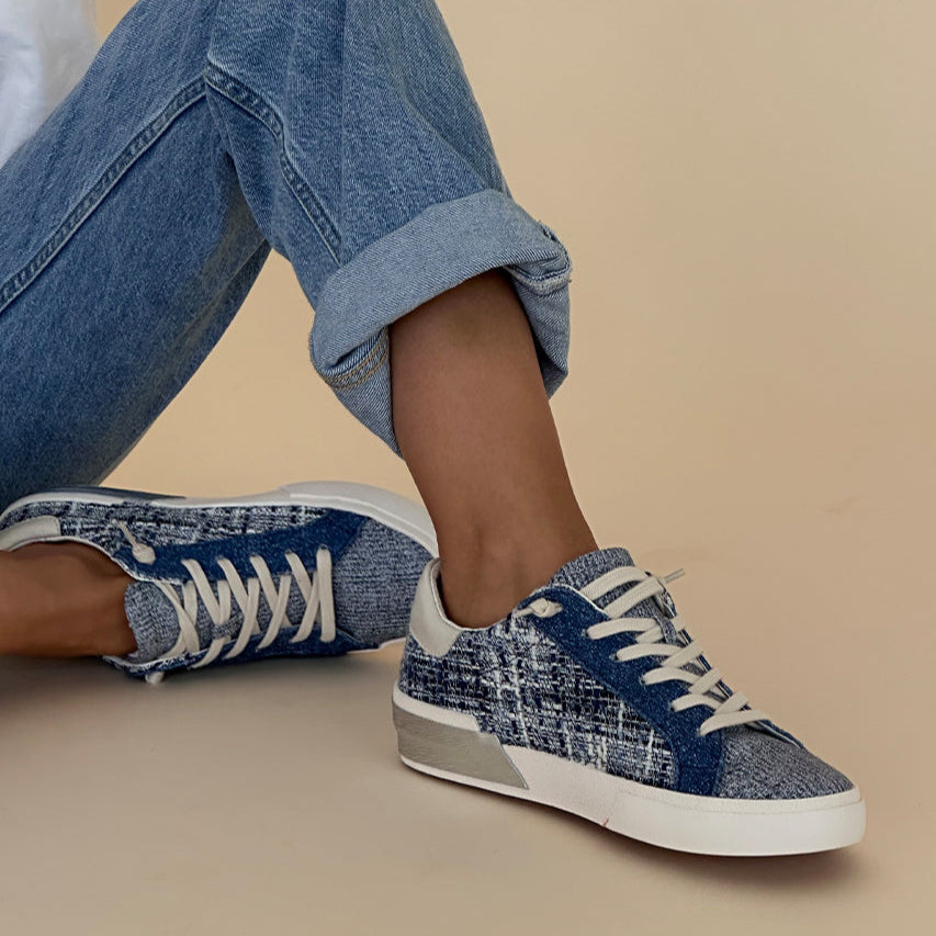 ZINA SNEAKERS NAVY MULTI WOVEN