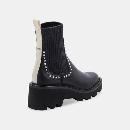 HOVEN STUD H2O BOOTS BLACK LEATHER