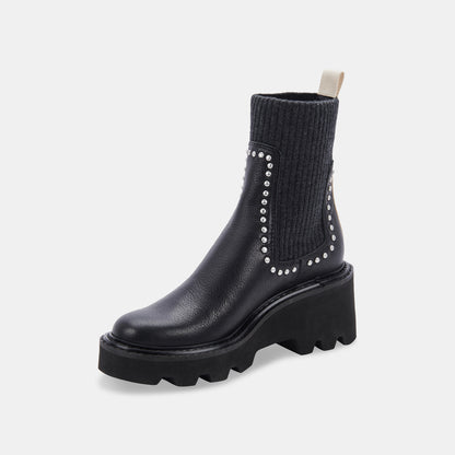 HOVEN STUD H2O BOOTS BLACK LEATHER