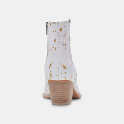 SILMA BOOTIES GOLD MULTI CALF HAIR