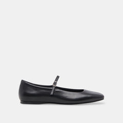 Reyes Black Leather Ballet Flats | Dolce Vita