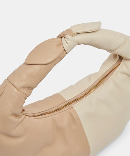 PATTI HANDBAG DUNE IVORY SOFT NAPPA LEATHER