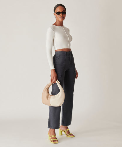 PATTI HANDBAG DUNE IVORY SOFT NAPPA LEATHER