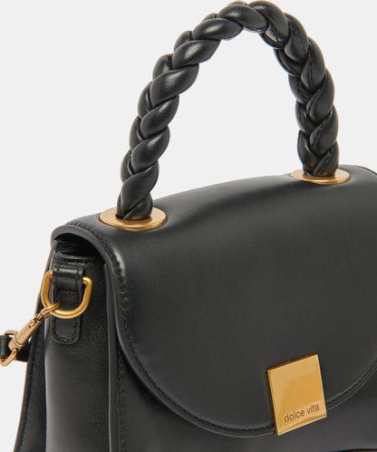 TATUM HANDBAG BLACK SOFT NAPPA LEATHER