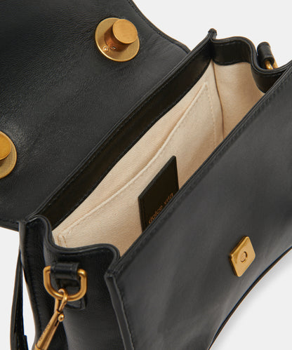 TATUM HANDBAG BLACK SOFT NAPPA LEATHER