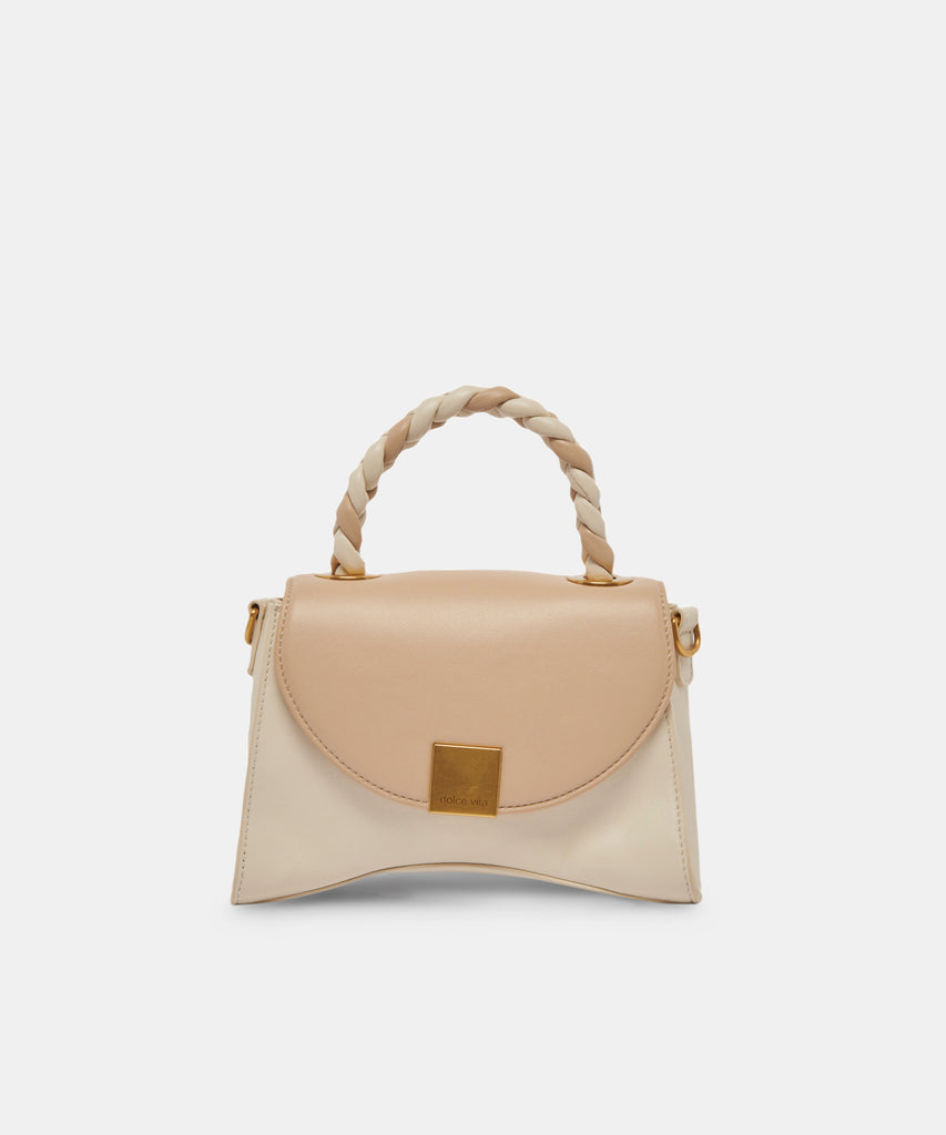 TATUM HANDBAG DUNE IVORY SOFT NAPPA LEATHER
