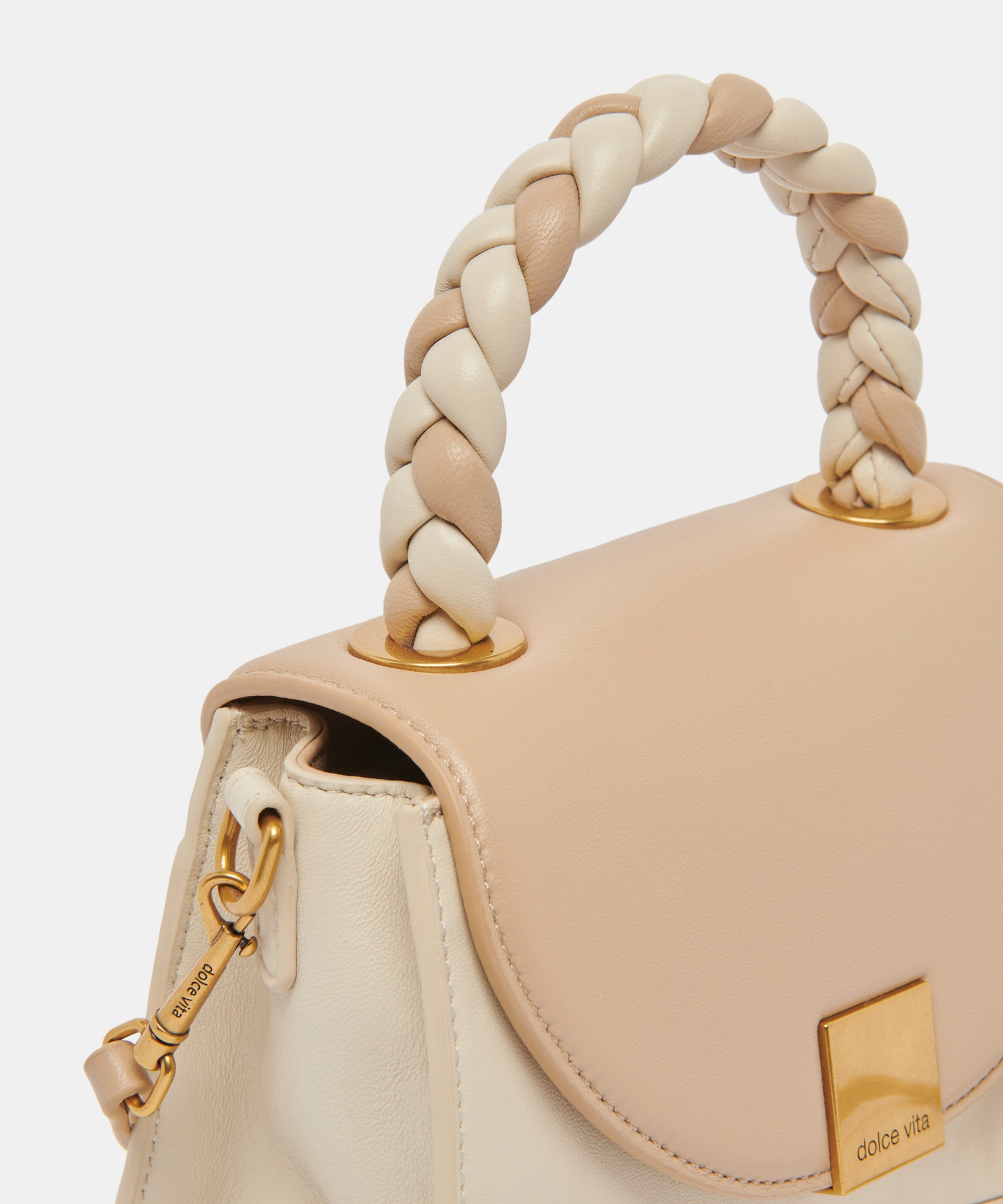 TATUM HANDBAG DUNE IVORY SOFT NAPPA LEATHER - view 3