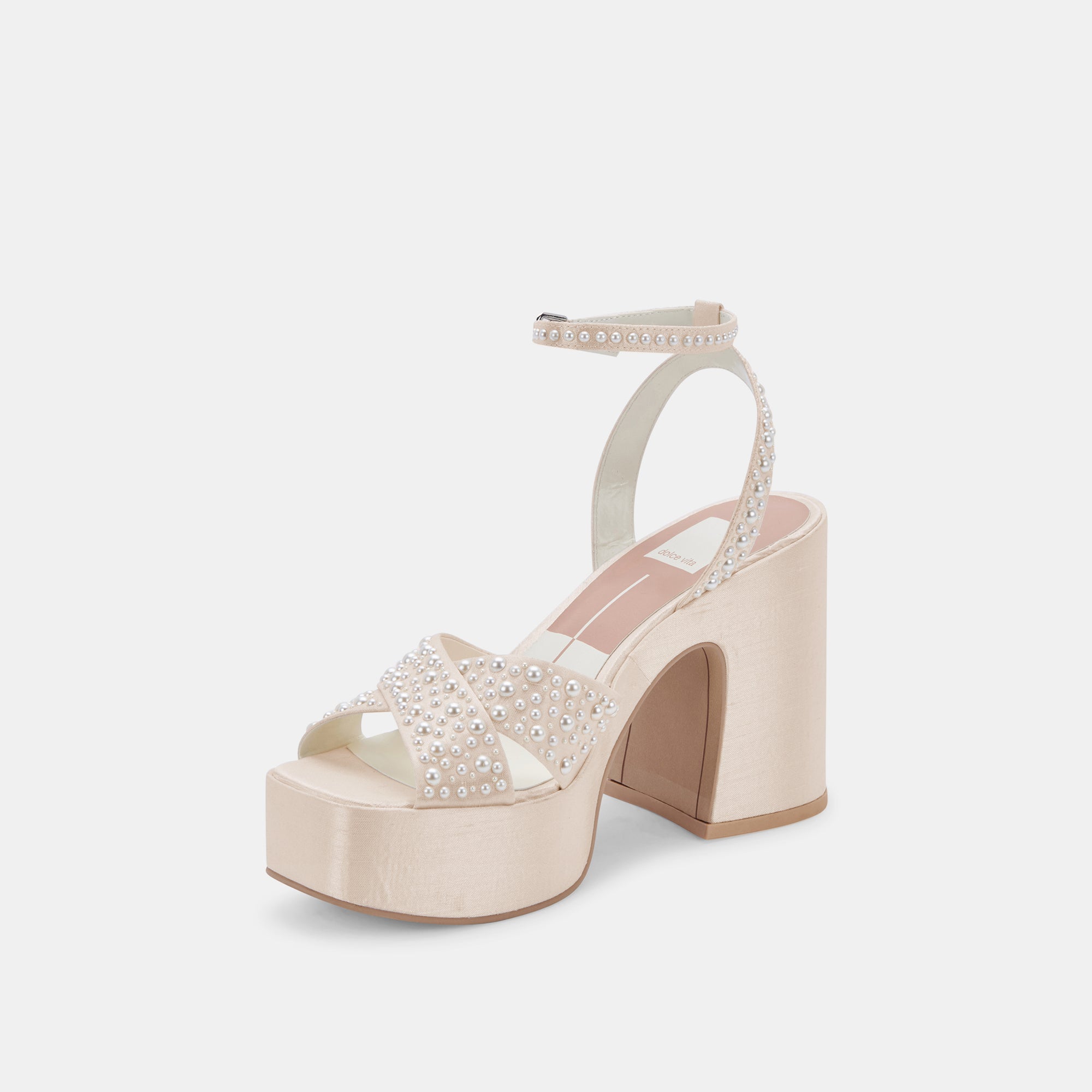 WESSI PEARL HEELS VANILLA PEARLS - view 6